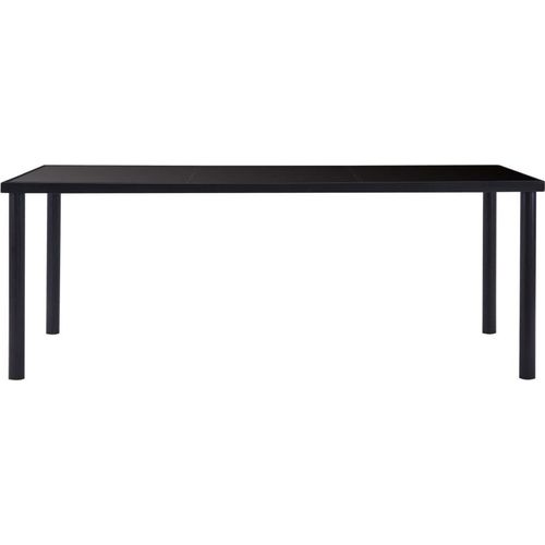vidaXL Esstisch Schwarz 200 x 100 x 75 cm Hartglas