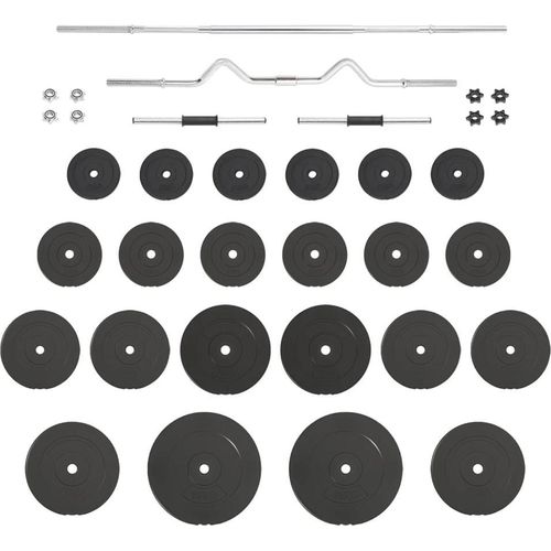 vidaXL Langhantel und Kurzhantel mit Gewichten 120 kg
