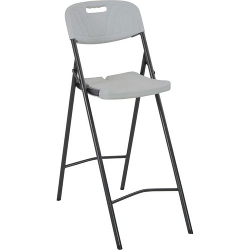 vidaXL Klappbare Barstühle 2 Stk. HDPE und Stahl Weiß