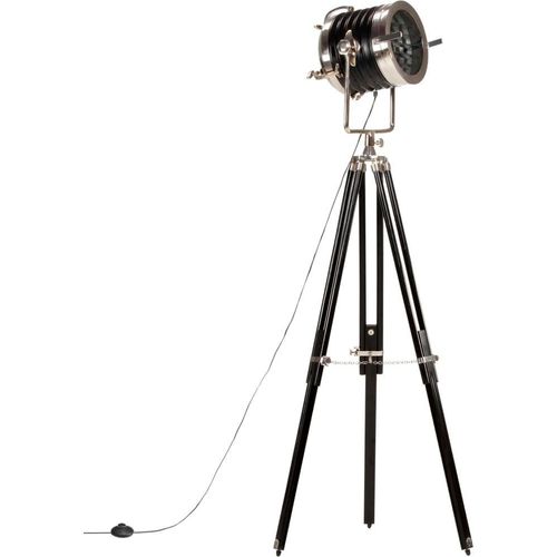 vidaXL Stativlampe Schwarz Mango Massivholz 171 cm