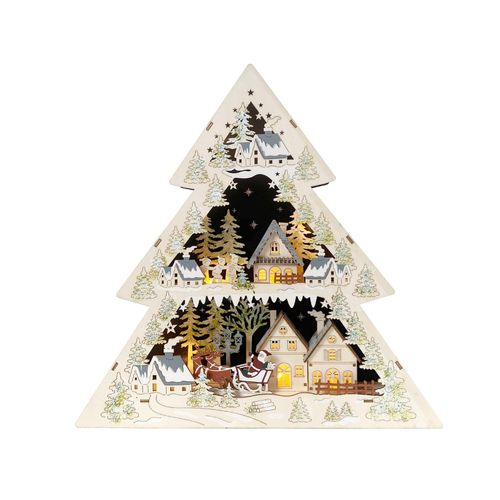 HTI-Living Leuchtspitze Weihnachtsmann zu Besuch