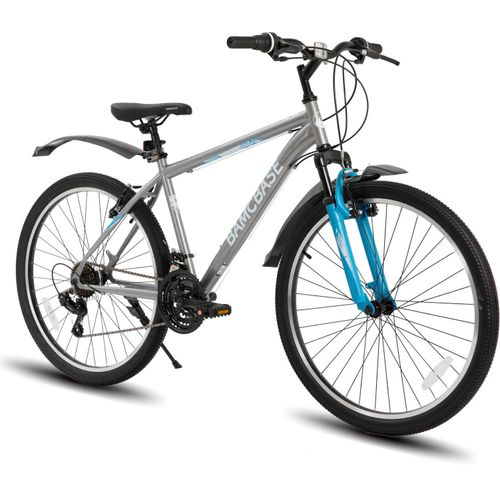HILAND Mountainbike 29 Zoll MTB Herren Damen, mit 21 Gang, V-Bremse, Hardtail Fahrrad, Fahrräder für studentische Pendler, Grau