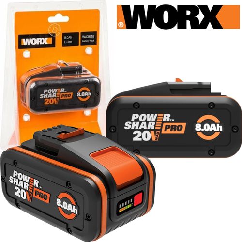 8,0 Ah 20 V PRO Li-Ion Worx WA3648 PowerShare Akku