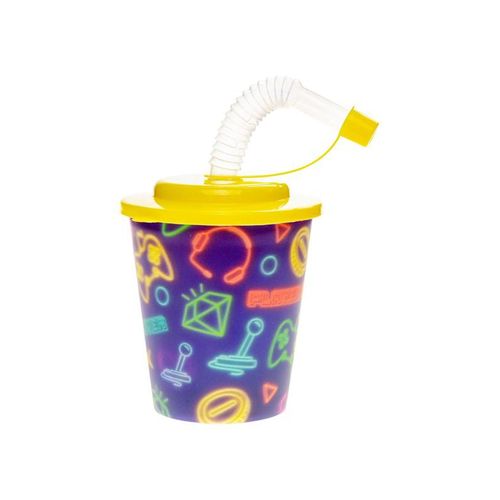 LG-Imports Cup with Lid and Straw Gamer 12 pcs.