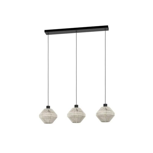 EGLO MIDSUMER LANGER TISCH L920 3XE27 SCHWARZ/CREME
