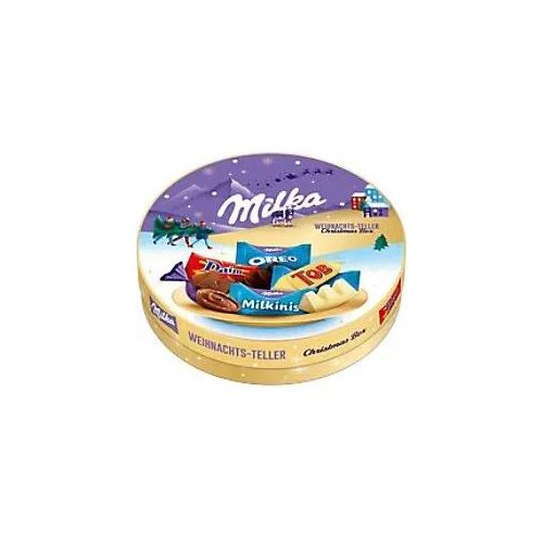 Milka Weihnachts-Teller Mini-Schokoladentafel 198 g