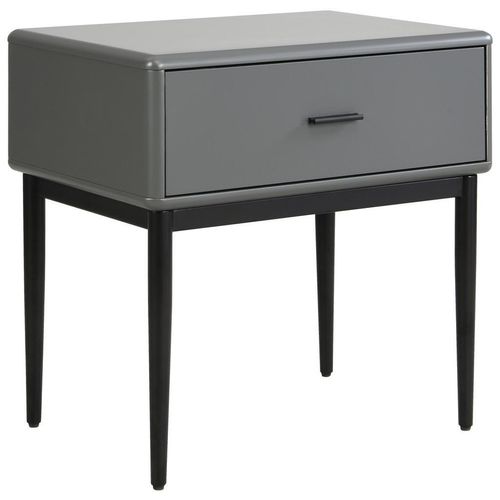 Livetastic Nachtschrank , Grau , Metall , 1 Schubladen , 54x55x40 cm , Schlafzimmer, Nachttische