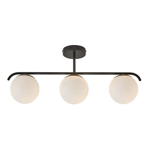 Nordlux Deckenleuchte Grant , Schwarz , Metall, Glas , 69x14x29 cm , Lampen & Leuchten, Innenbeleuchtung, Leuchten nach Räumen, Esstischlampen