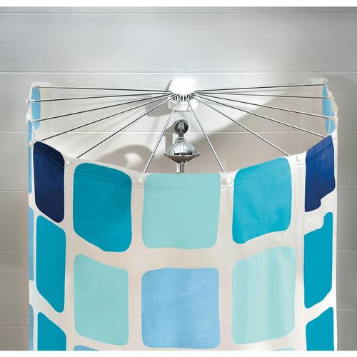 Kleine Wolke Duschvorhangstange Big Spider , Chrom , Metall , 94x71 cm , Badtextilien, Duschvorhänge