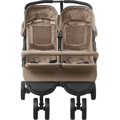 vidaXL Geschwisterwagen Taupe Stahl