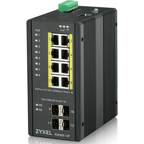 Zyxel Switch 12x GE RGS200-12P Managed PoE Switch
