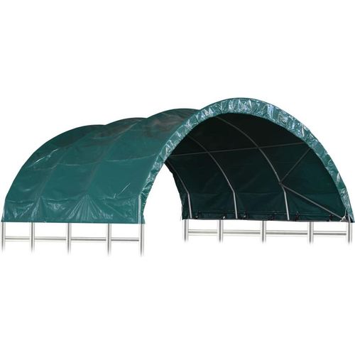vidaXL Weidezelt PVC 3,7x3,7 m Grün