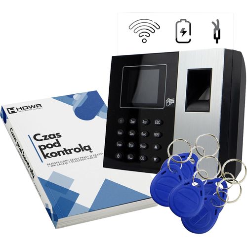 Arbeitszeiterfassung USB, WiFi, WEB, P2P, IC Wiegand, LAN, 125 kHz und 13,56 mHz + 10 RFID-Karten 13,56 mHz + EBOOK "Arbeitszeit im Griff"