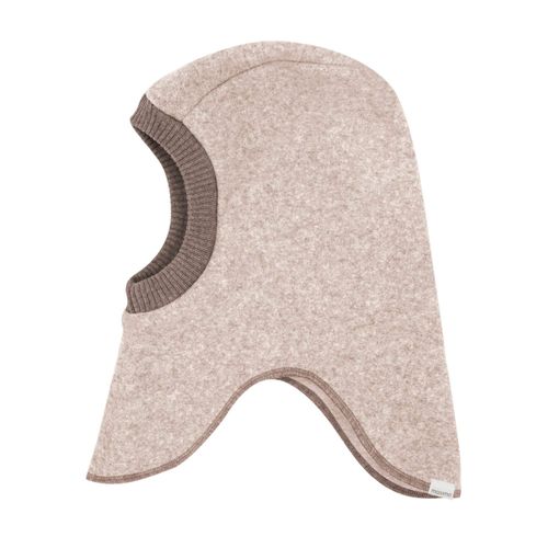 Schlupfmütze MAXIMO, Jungen, Gr. 49, braun (hellbraunmeliert), Fleece, Baumwolle, mehrfarbig, meliert, Mützen, Baumwollfleece, gefüttert, Rippstrickbündchen