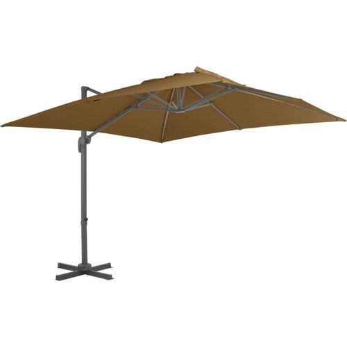 vidaXL Sonnenschirm mit Tragbarem Sonnenschirmständer Taupe