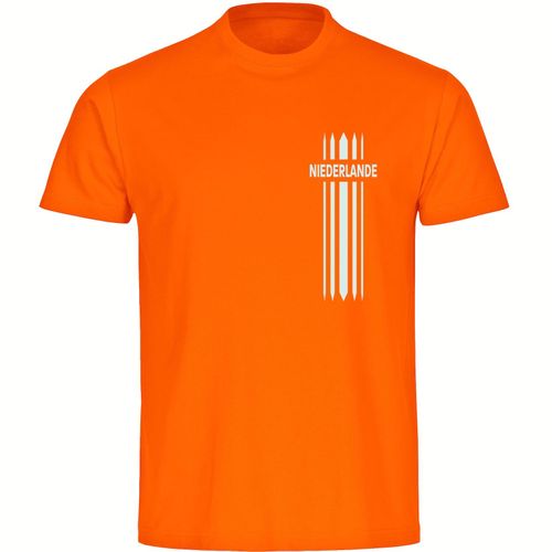 multifanshop Herren T-Shirt - Niederlande - Streifen - Druck weiß - Männer Image