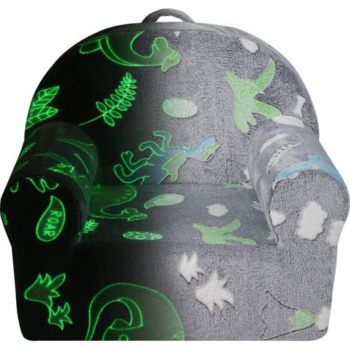 Kindersofa - Kindercouch - Kindersessel - Kindermöbel - Grau - Leuchtet im Dunkeln - für Kinderzimmer - Bequem und Stylisch