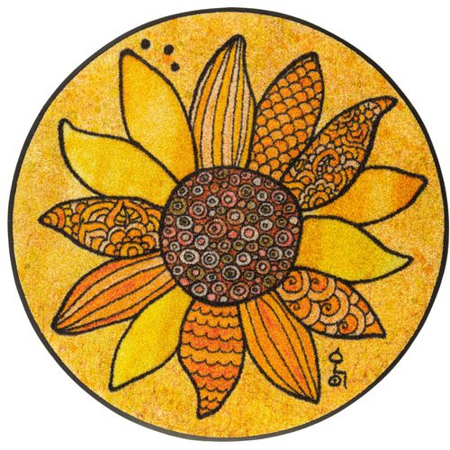 Teppich "Sonnenglück", bunt, Ø:85cm, Polyamid, WASH+DRY BY KLEEN-TEX, Teppiche, Teppich