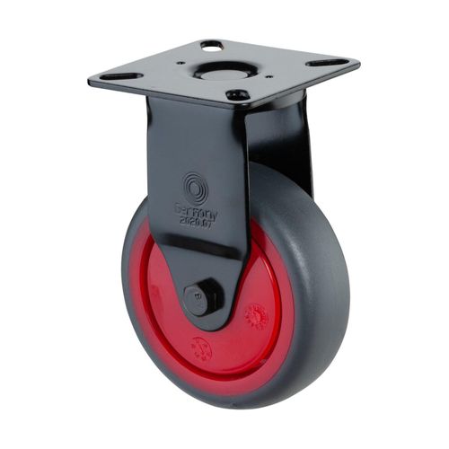 BS Rollen Bockrolle A810.A85.03, Durchmesser 75mm, B 25mm, 60kg mit Anschraubplatte, grau (A810.A85.075.03)
