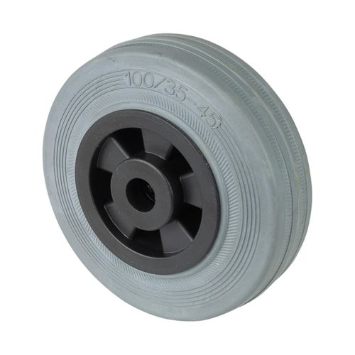 BS Rollen Rad, Raddurchmesser 100, B46 grau, Achs, Durchmesser 12 70kg (B46.100)