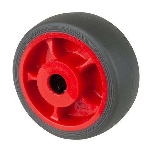 BS Rollen Gummirad B44.F003, Durchmesser 80 grau, Achs, Durchmesser 12, 100kg (B44.081.F003)