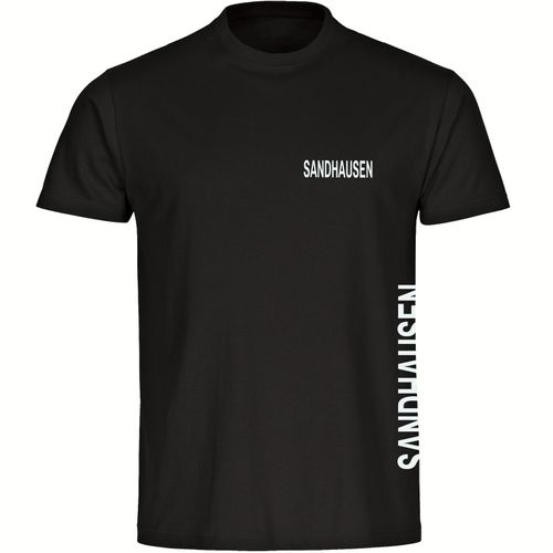 multifanshop Kinder T-Shirt - Sandhausen - Brust & Seite - Druck weiß - Kind