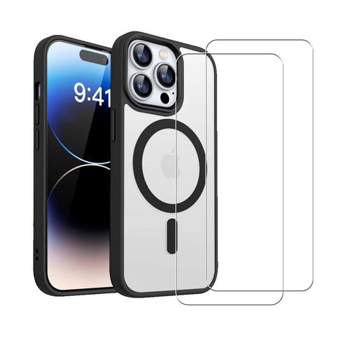 Hülle iPhone 14 Pro und 2 schutzfolien - TPU - Transparent