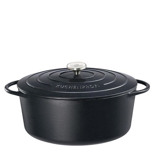 Küchenprofi Bratentopf Provence , Schwarz , Metall , 6 L , 13 cm , Kochen, Töpfe, Bräter