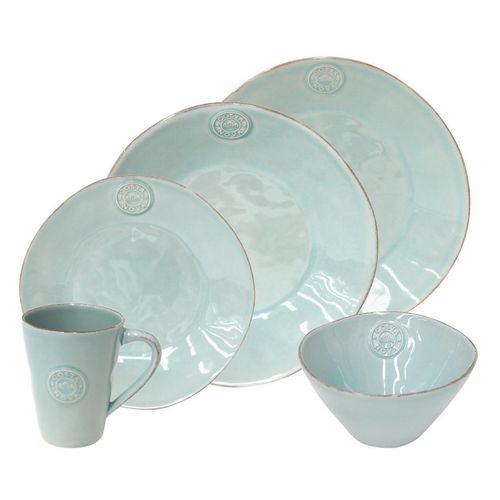 Costa Nova Kombiservice Nova, Türkis, Keramik, 5-teilig, 360 ml,520 ml, Made in Europe, Essen & Trinken, Geschirr, Geschirr-Sets, Kombiservice