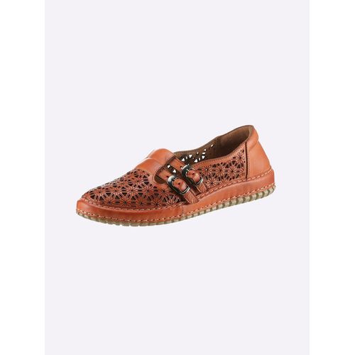 Slipper GEMINI, Damen, Gr. 36, orange, Leder, Schuhe