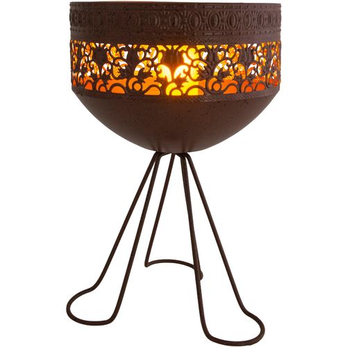 LED Solarleuchte NÄVE "Rome", braun (rostbraun), B:22cm H:34,5cm L:22cm, Leuchten, Solar