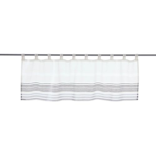 Scheibengardine DECOLIFE "Manu" Gr. 1, weiß, B:140cm H:45cm, Voile, Polyester, Gardinen, HxB: 45x140, Scheibengardine mit Webstruktur