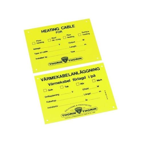 Raychem Warning label heattracing