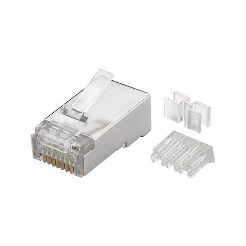 Pro RJ45 plug CAT 6a STP shielded (10 pack)
