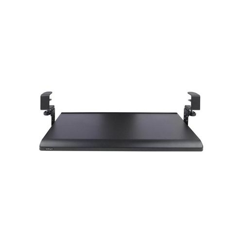 StarTech.com Under-Desk Keyboard Tray Clamp-on Keyboard Holder Supports up to 12kg (26.5lb) Sliding Keyboard and Mouse Drawer with C-Clamps