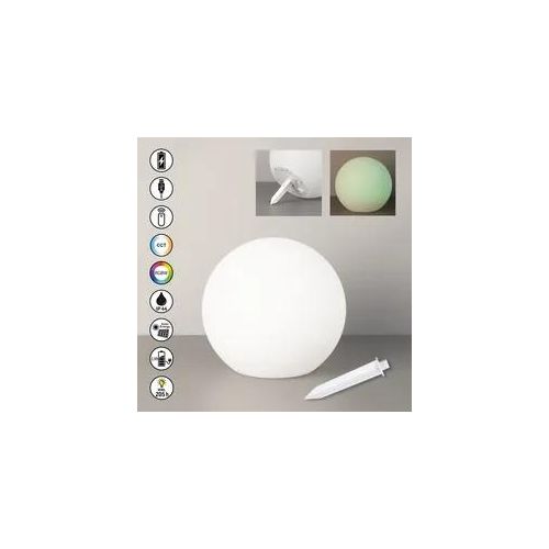 EASY BY FHL Außen-Tischleuchte "Dabus", weiß, 1, Ø 25cm H: 23cm, Leuchten, lange Leuchtdauer