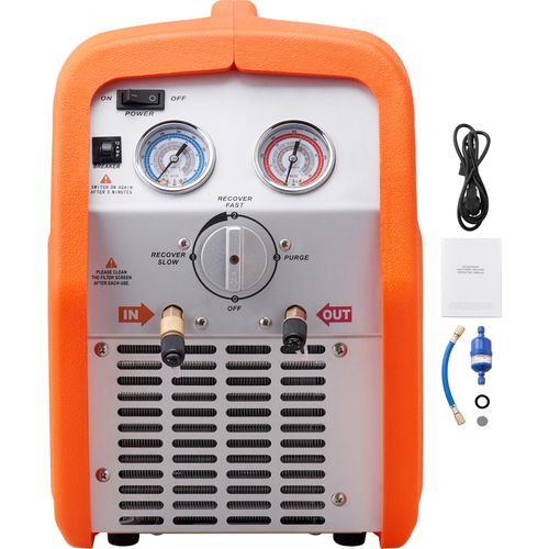 SucceBuy Tragbares 3/4-PS-Kältemittelrückgewinnungsgerät , 220–240 V, 60 Hz, Wechselstrom-Rückgewinnungseinheit mit Hochdruckschutz, HVAC für dampfförmiges flüssiges Kältemittel, Autoklimaanlage