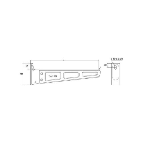 Wibe Cantilever arm 50i-400 pre-galvanized