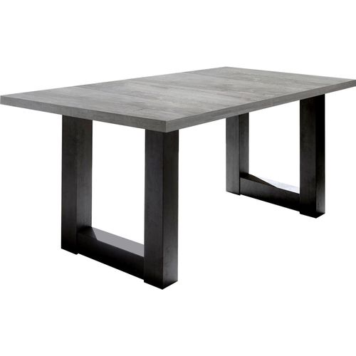 Esstisch ausziehbar Eila 7 160 x 90 x 75 Esszimmertisch Schwarzstahl/Beton 13365-160