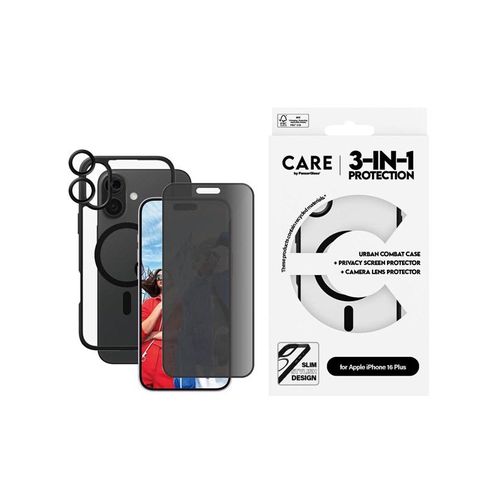 CARE by PanzerGlass Flagship 3-in-1 Privacy Bundle iPhone 16 Plus