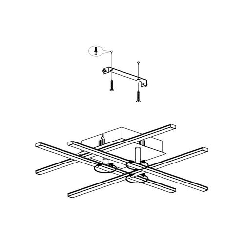 EGLO TOWNSHEND 3 Spot, braun, weiss