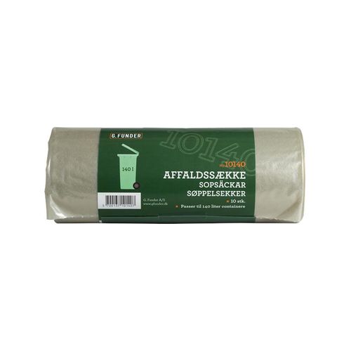 G.Funder Container garbage bags for 140 liter container clear plastic 10 bags per roll - standard quality