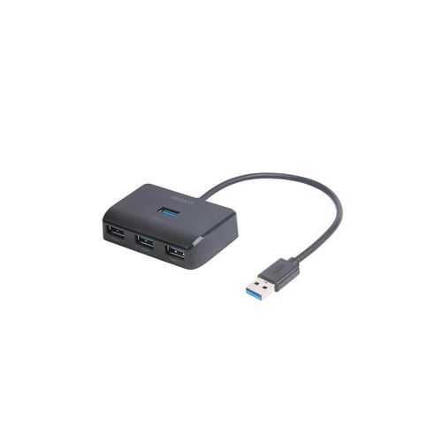 Deltaco HUB203 USB-Hubs - USB 3.0 - 4 - Schwarz