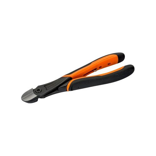 BAHCO ERGO Heavy Duty Side Cutting Pliers with Self Opening Dual-Component Handle and Phosphate Finish