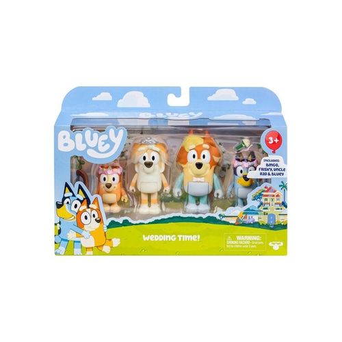 Bluey Figure 4-Pack Wedding Time