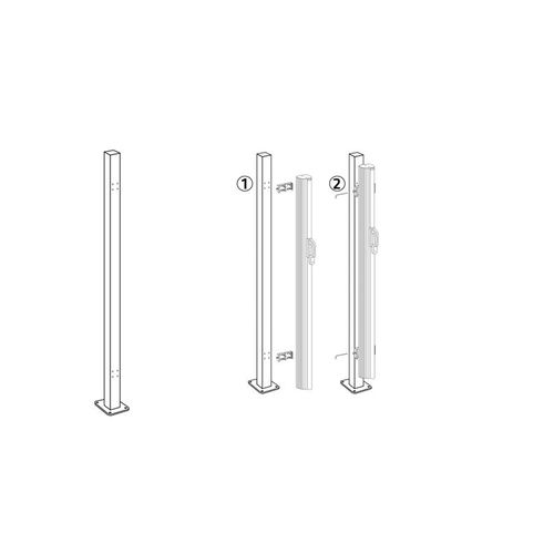 HORTUS Starting post for single wind screen