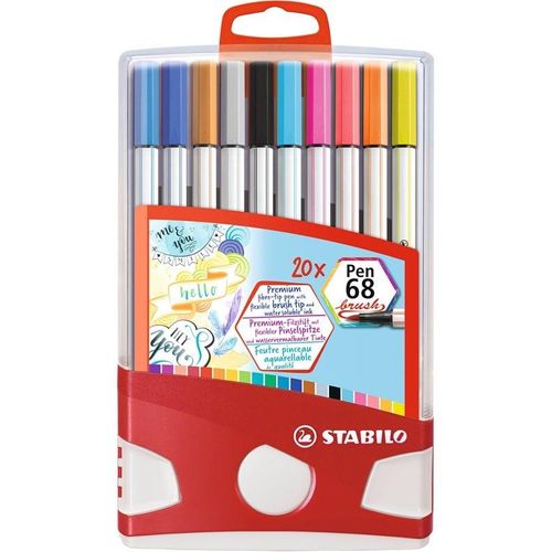 STABILO Pen 68 Colorparade pack of 20 brush pens