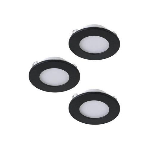 EGLO FUEVA-Z recessed spot Ø85 mm black 3-pack