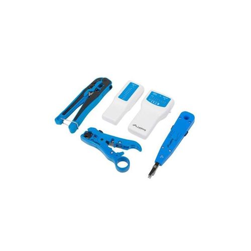 Lanberg NT-0302 Network Toolkit RJ45 RJ11 Cable Tester - Crimping Stripping LSA-Insertion Tool
