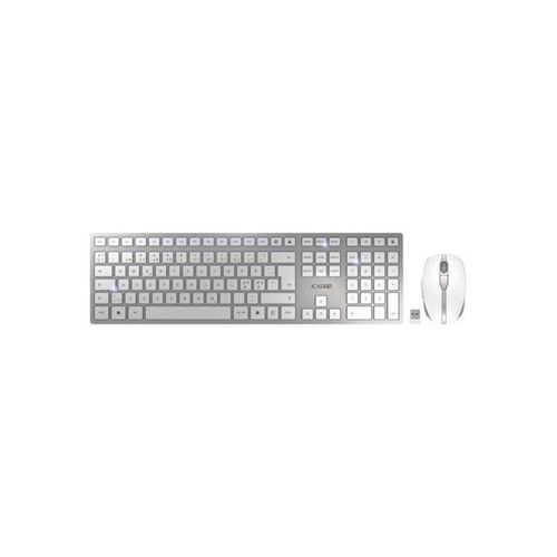 Cherry DW 9100 - Tastatur & Maus Set - Nordisch - Weiss